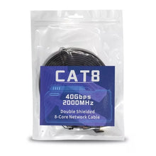 Cargar imagen en el visor de la galería, Cable plano rojo categoría 8 Cat8 RJ45 Ethernet 1,8 m 40 Gbps
