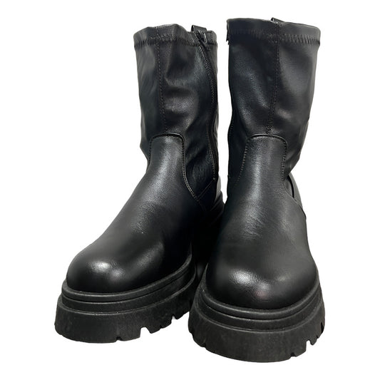 Botín Mujer Tobillo Elasticado Negro Corona Negro Liso 39