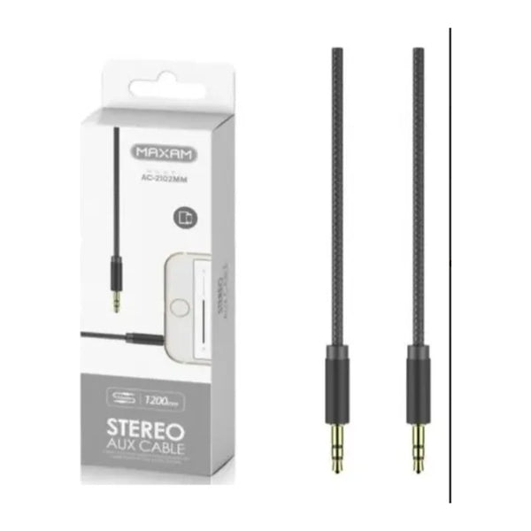 Cable De Audio Auxiliar Trenzado 3.5 Mm 1.2 Metros