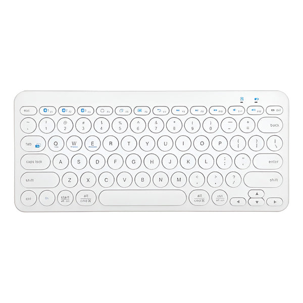 Teclado Retro Punk Estilo 78 Teclado K380 Bluetooth 5.0 Blanco Blanco