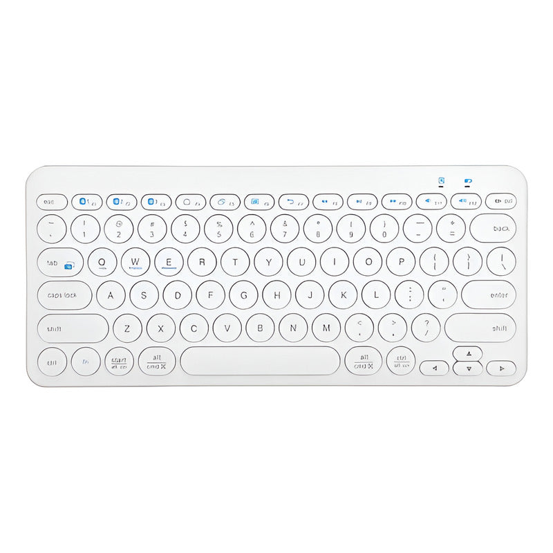 Teclado Retro Punk Estilo 78 Teclado K380 Bluetooth 5.0 Blanco Blanco