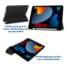 Cargar imagen en el visor de la galería, Funda Carcasa Smart Para iPad 10.2 9na Gen Con Espacio Lápiz Negro

