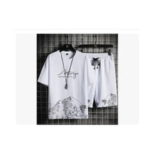 Cargar imagen en el visor de la galería, Conjunto De Camiseta Y Pantalón Para Hombre, Chándal Blanco Blanco 5xl
