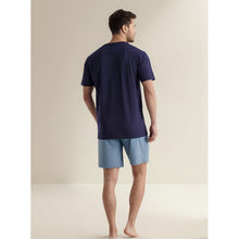 Cargar imagen en el visor de la galería, Pijama Corto Hombre Top / 2 Piezas Azul Acero Liso M
