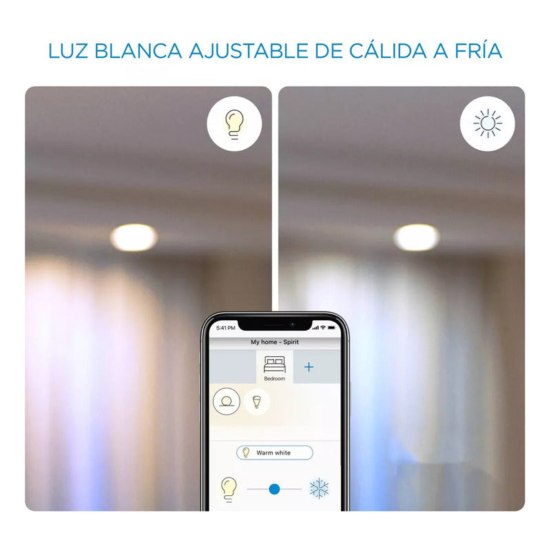 Dicroicos Led Wiz Cálido/frío Gu10 Wi-fi Google O Alexa X2 Blanco Cálido A Frío