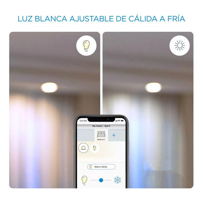 Dicroicos Led Wiz Cálido/frío Gu10 Wi-fi Google O Alexa X2 Blanco Cálido A Frío