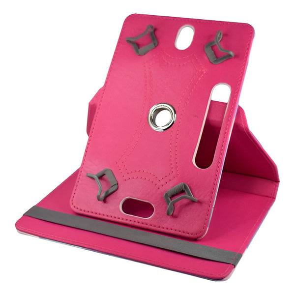 Funda Tablet 11 Pulgadas Ajustable Sólida Con Tapa Rosa Chicle
