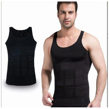 Cargar imagen en el visor de la galería, Camiseta Polera Faja Reductora Compresora Modeladora Hombre Negro Xl
