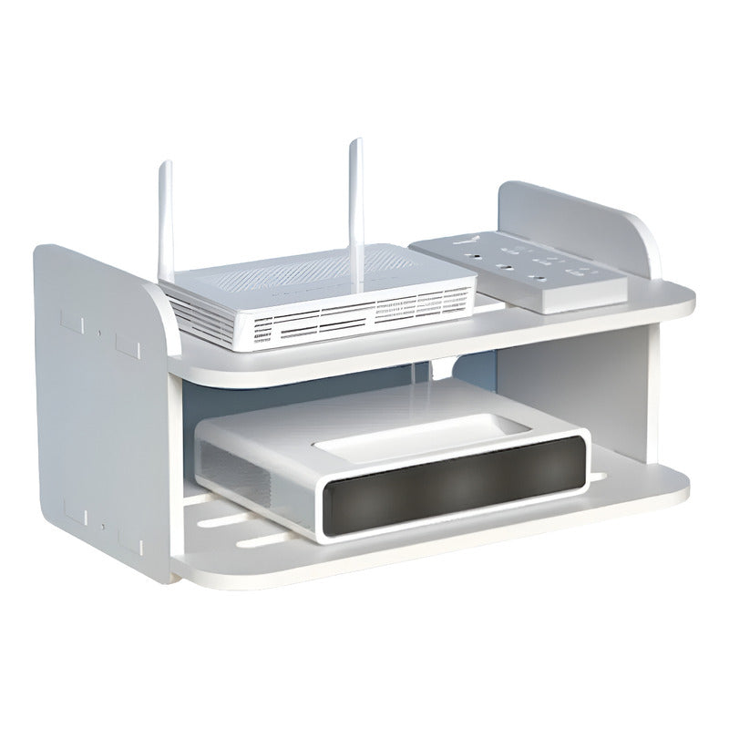 Estante De Montaje En Pared  Estante Dvd Dvr Flotante 30cm Blanco