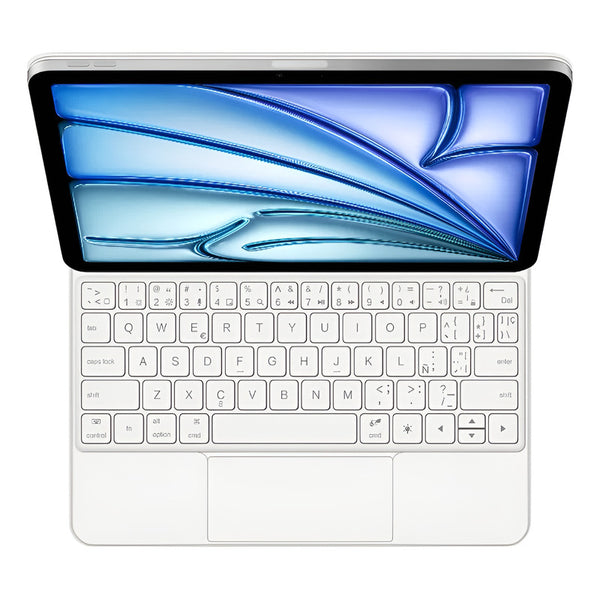 Funda Teclado Para iPad 10th / 11th Trackpad Retroiluminado Blanco