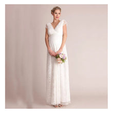 Cargar imagen en el visor de la galería, Vestido De Maternidad De Encaje Blanco Para Mujer Embarazada Blanco Encaje S
