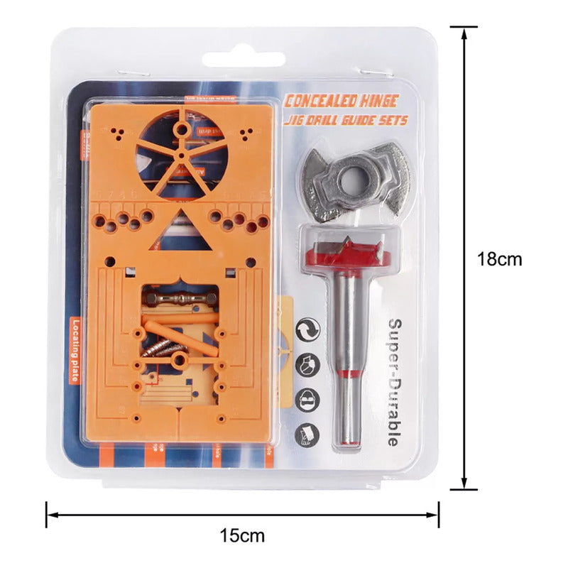 Kit De Perforación Para Taladro Guía Bisagra Escondida 35mm