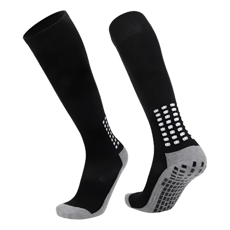 Medias Deportiva Antideslizante Larga Espesar 2pares Rojo/negro
