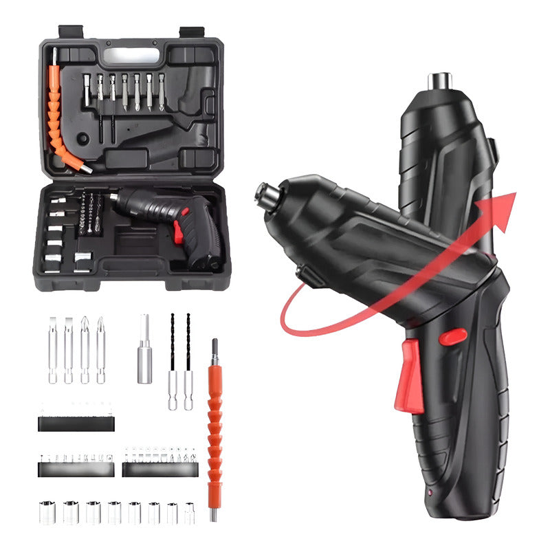 Destornillador Eléctrico Taladro Inalámbrico 4.2v, 48pcs Negro Sin Aplicación