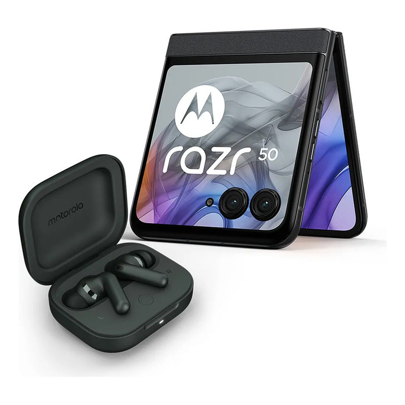Kit Motorola Razr 50 + Motobuds+ Sound By Bose Gris Oscuro Gris Oscuro