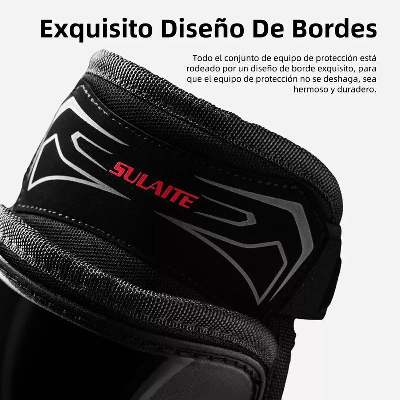 Protecciones Rodilleras Y Coderas Articuladas Moto Y Bici Negro Unica