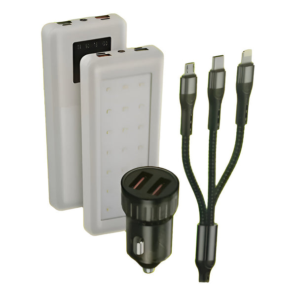 Kit Power Bank Cargador 22000mah Carga Rapida Multifuncion Variado 