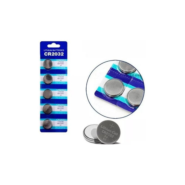 Pack 5 Pila Botón Litio Cr2032 3v Batería 220 Mah