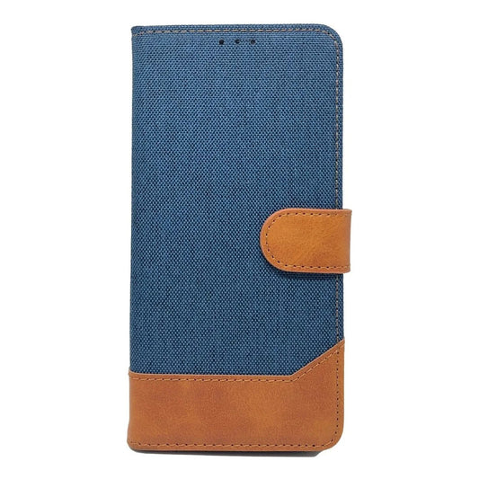 Carcasa Para Samsung S23 Ultra Cuero Y Tela - Colo Azul Azul Marino