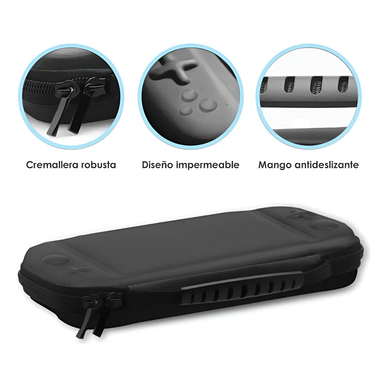 Estuche Protector Compacto Para Nintendo Switch Lite Negro