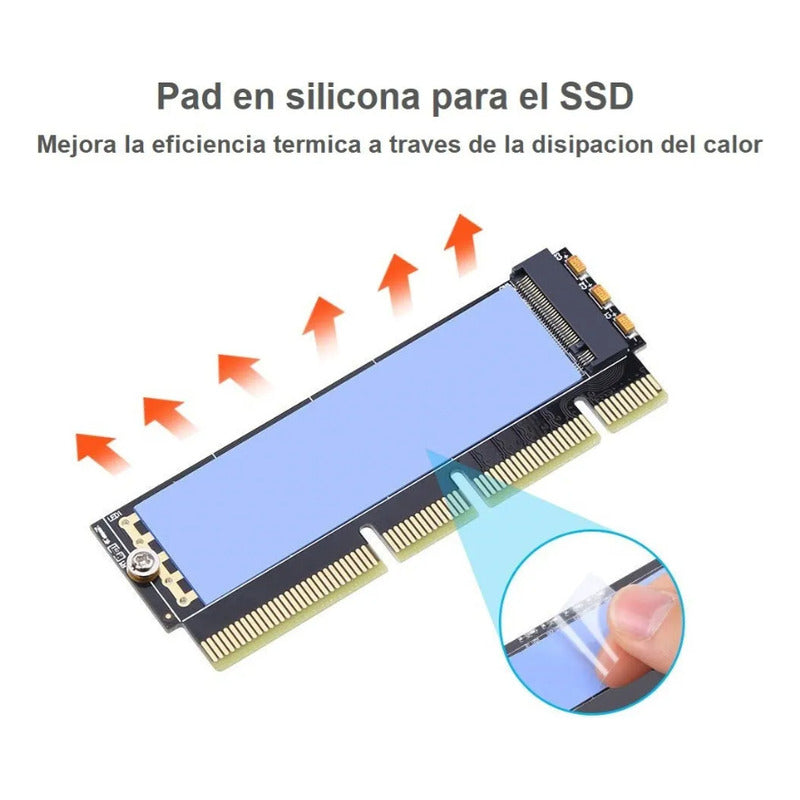 Tarjeta Adaptador Ssd M.2 Nvme Pcie +pad Termico En Silicona