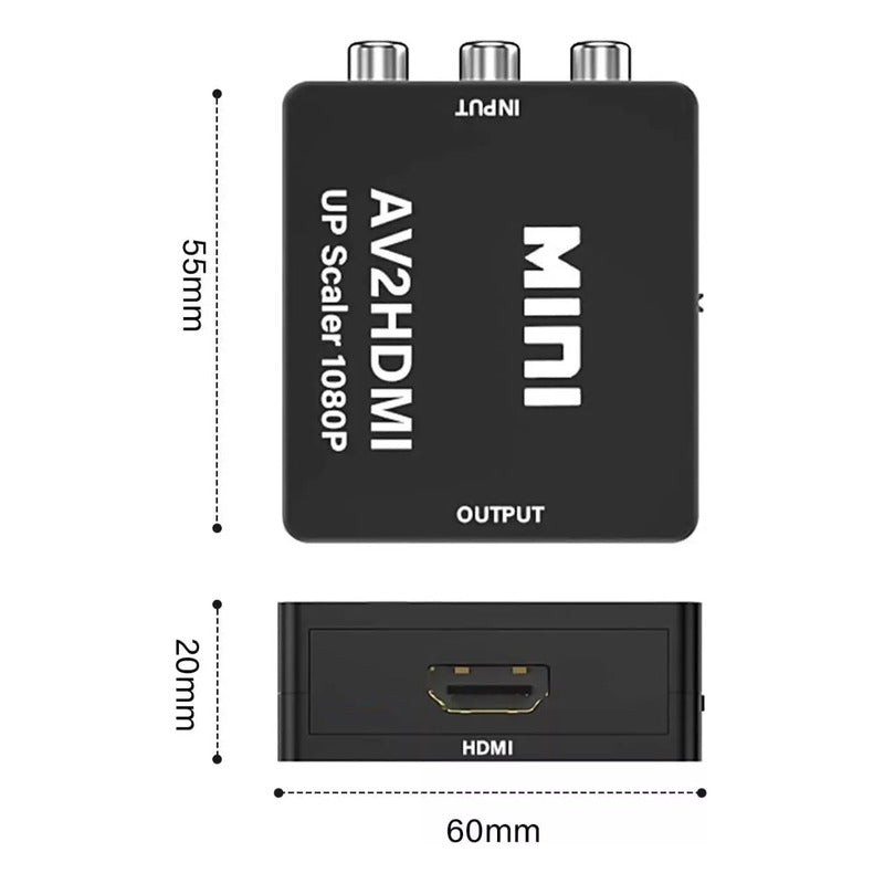 Adaptador Conversor Hdmi A Av Rca Video Analogico