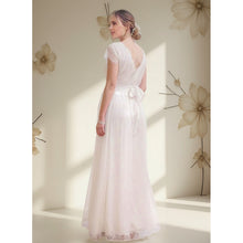 Cargar imagen en el visor de la galería, Vestido De Maternidad De Encaje Blanco Para Mujer Embarazada Blanco Encaje S
