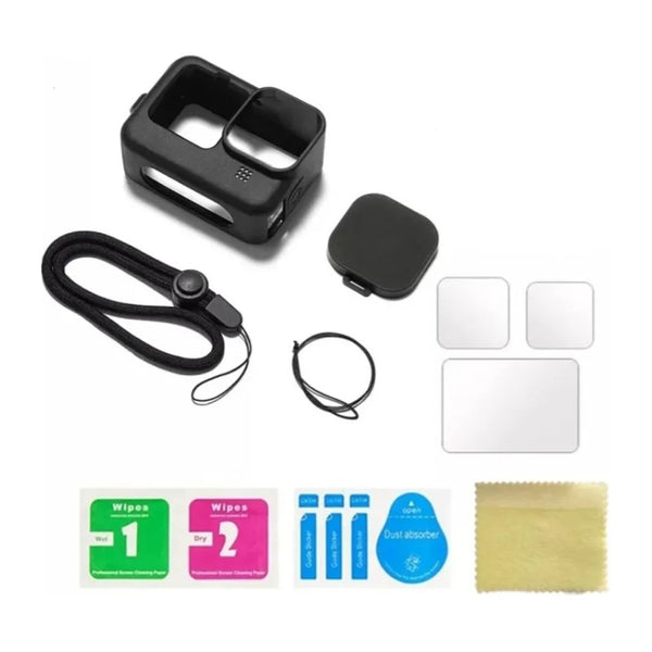 Funda De Silicona Y Vidrio Templado Gopro Hero 9
