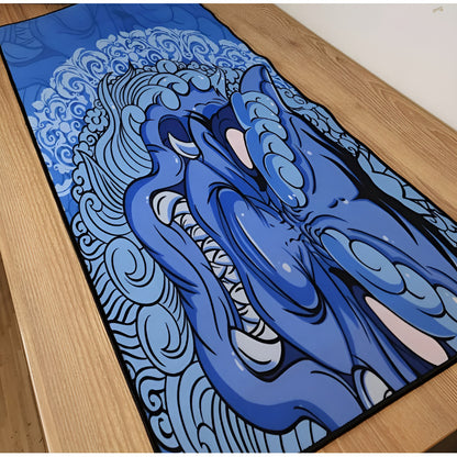 Alfombrilla de ratón Gamer León Azul 90x40 XL Alfombrilla de ratón Pg