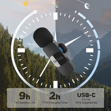 Cargar imagen en el visor de la galería, Micrófono Boya By-v20 Usb C Inalámbrico De 2,4 G Con Solapa Negra Y Color Tostado
