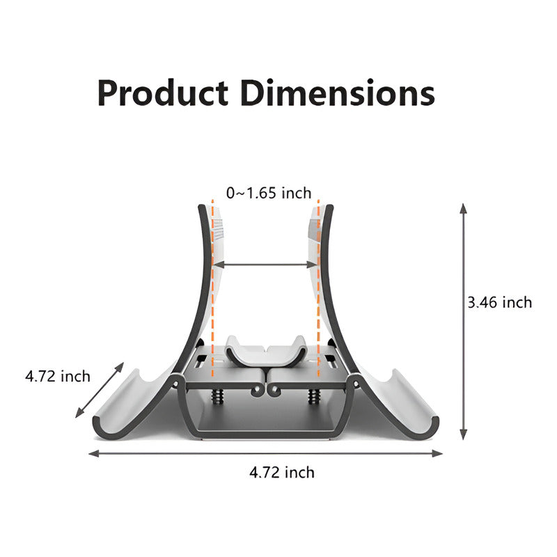Soporte Vertical Inducción De Gravedad Para Macbook Portátil Negro
