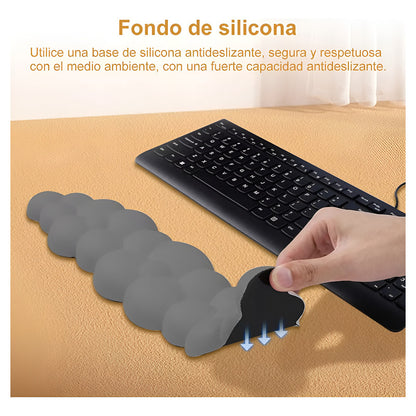 3 Pcs Mouse Pad Gel Ergonomico Wrist Support Gris
