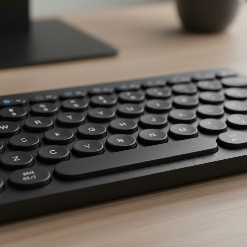 Teclado Retro Punk Estilo 78 Teclado K380 Bluetooth 5.0 Negro Español Latinoamérica