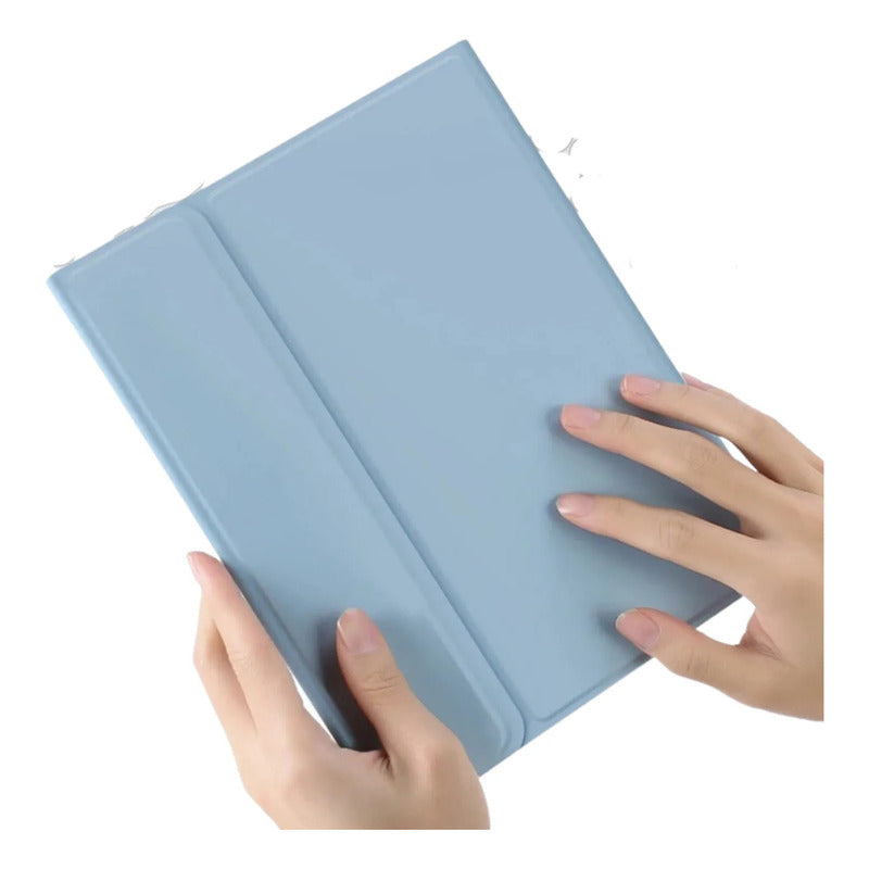 Funda Premium Para iPad Pro 12.9  + Teclado Blue Español Azul Claro
