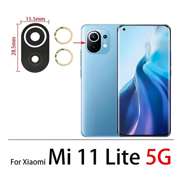 Vidrio Cámara Trasera Xiaomi Mi 11 Lite Con Adhesivo