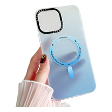Cargar imagen en el visor de la galería, Carcasa Mate Magnética Traslucida Degradada (varios Modelos) Celeste 13 Pro
