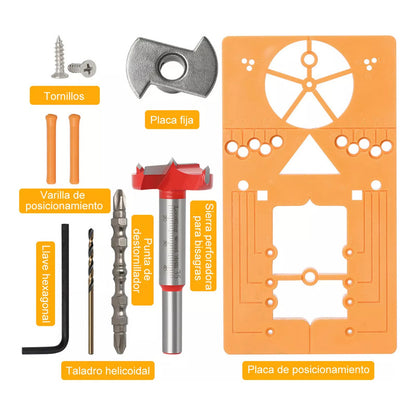 Kit De Perforación Para Taladro Guía Bisagra Escondida 35mm