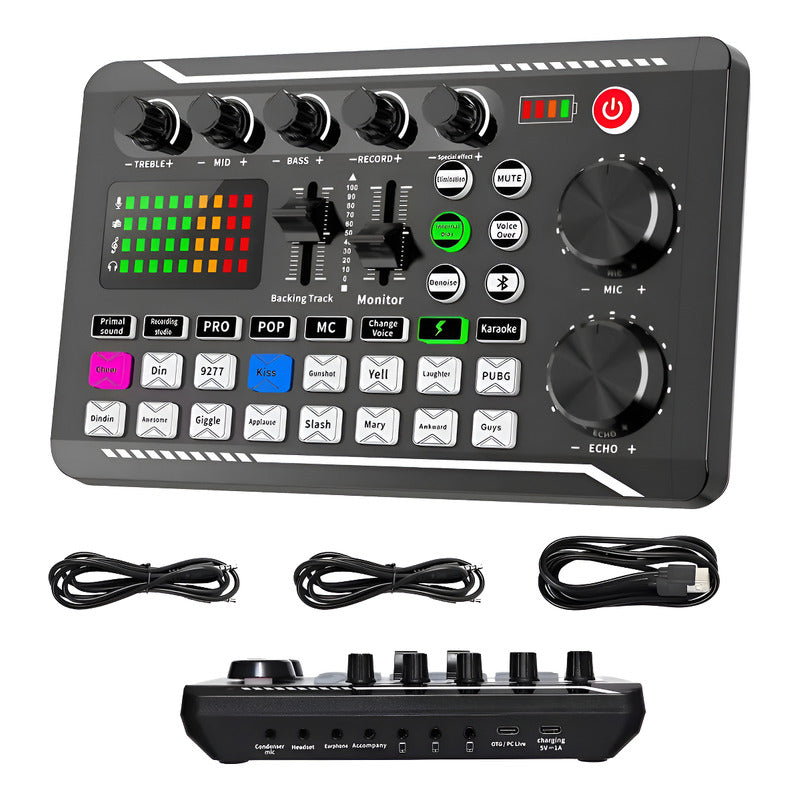 Mezclador De Audio Profesional Con Tarjeta De Sonido
