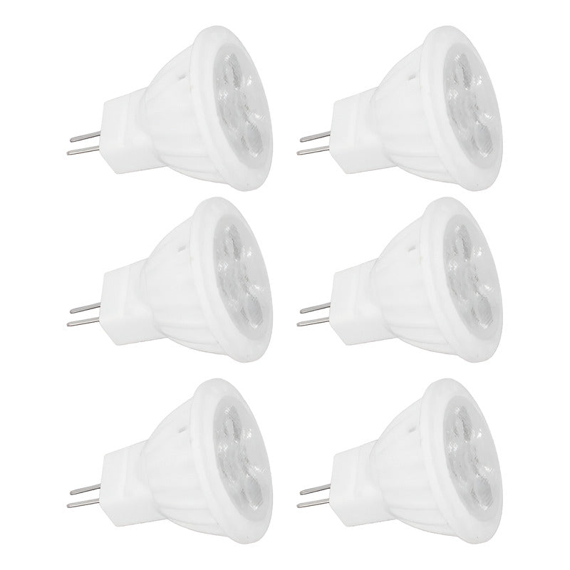 Pack 6 Ampolletas Gu5.3 (mr16) Blanco Cálido