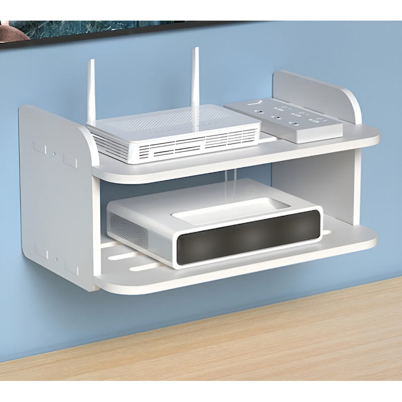 Estante De Montaje En Pared  Estante Dvd Dvr Flotante 30cm Blanco