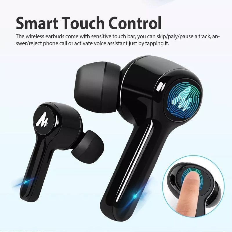 Audífonos Bluetooth 5.0 Tws Te100 Earbuds Ipx5 | Maono Negro