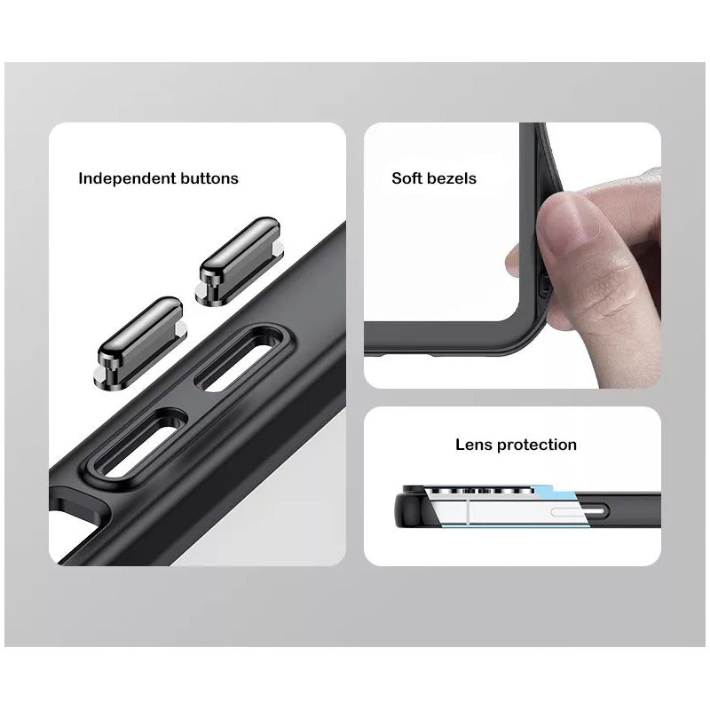 Funda Transparente Con 2 Vidrios Templados Para iPhone 14 Cian For iPhone 14