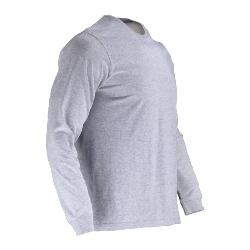 Polera Polo Manga Larga Certificada Gris Hombre Gris Gris L Lisa