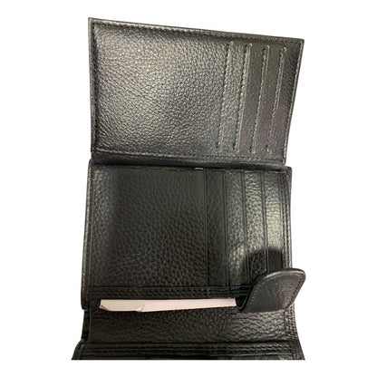 Billetera Para Hombre Color Negro Negro Liso