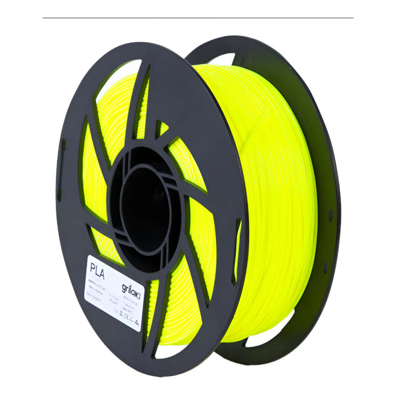 Filamento Pla Grilon3 1.75mm 1kg Impresora 3d - 3dpt Amarillo Flúo