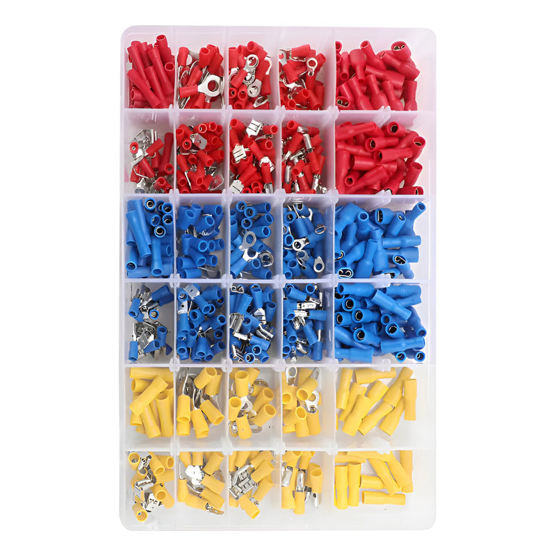 Kit 480 Terminales Aislados Eléctricos Conectores Con Caja Variado