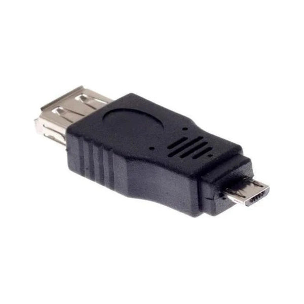 Usb Adaptador Micro Usb Macho - Usb Hembra Otg Negro