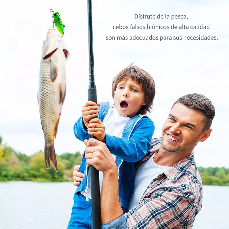 Kit Señuelos De Pesca 5 Piezas Para Agua Insecto 5cm Amarillo