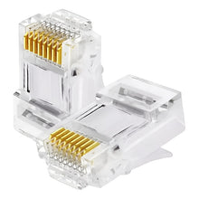 Cargar imagen en el visor de la galería, Conectores Rj45 Cat6 Plug  Bolsa 50 Unidades
