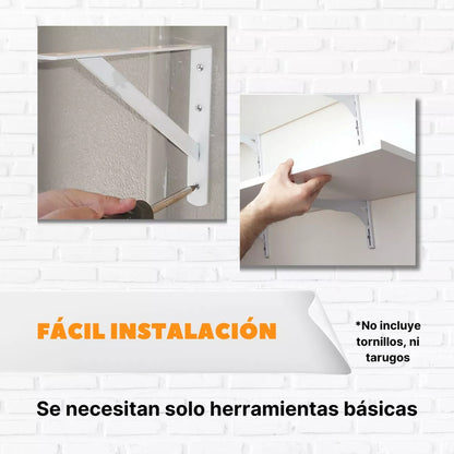 Escuadra Estante Truper Reforzada Blanca 8  X 12  Mer-12b
